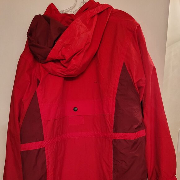 Woman Within Women’s Plus 26/28 (2X) Red Microfiber Parka Coat Zip Front Hooded - Picture 5 of 10